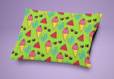 Summer Themed Dog Bed Pillow - Cute Dog Cushion For Your Favorite Pup