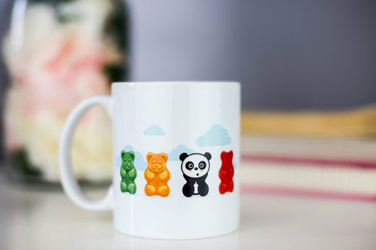 Free Shipping Worldwide - Cute Gummi Bear Panda Mug [Gift Idea - Makes A Fun Present] [Panda Lovers Unite!]