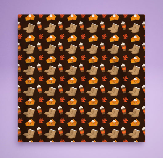Fall Themed Pet Bandana -  Pumpkin Spice and Everything Nice - Cute Fashion For Your Favorite Dog or Cat