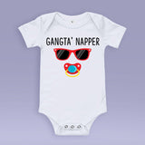 Gangsta Napper / Gangsta Rapper Parody Baby Bodysuit - Blue or Red - Cute Baby Gift