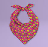 Triangle Cardi B Themed Pet Bandana - Dog Scarf or Cat Scarf - Cute Diamond and Cardi Print