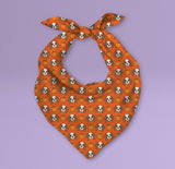 Fall Themed King Charles Spaniel Pet Bandana Triangle -  Pumpkin Spice and Everything Nice - Cute Fashion For Your Favorite Dog or Cat