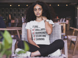 I Like Dollars, I Like Diamonds, I Like Stuntin', I Like Shining - Inspired By Cardi B  Unisex T-Shirt XS/Small/Medium/Large/XL - White