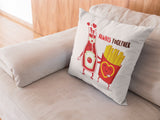 Ketchup & Fries Decorative Pillow - Cute Love Pillow