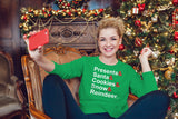 Presents and Santa and Cookies and Snow and Reindeer -  Christmas Holiday Sweater - Ugly Sweater Party Design