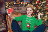 Dabbing Through The Snow Holiday Sweater -  Christmas Holiday Sweater - Ugly Sweater Party Design - Fun Christmas Sweater - Dabbing Santa