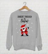 Dabbing Through The Snow Holiday Sweater -  Christmas Holiday Sweater - Ugly Sweater Party Design - Fun Christmas Sweater - Dabbing Santa