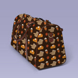 Fall Print Pumpkin Spice Travel Bag - Brown Fall Themed Pumpkin Pie Bag