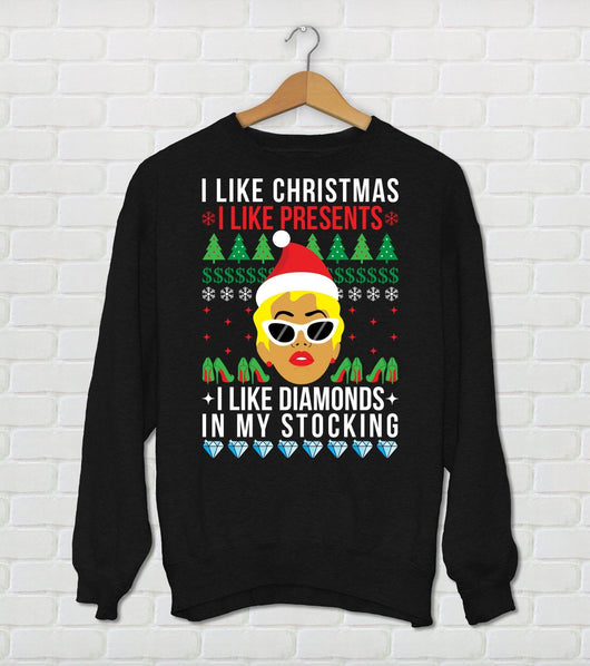 Unisex Cardi B Christmas Sweater  