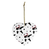 Dabbing Panda Black & White Ornament   Christmas Tree Ceramic Ornaments - Panda Lover Christmas Gifts