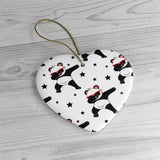 Dabbing Panda Black & White Ornament   Christmas Tree Ceramic Ornaments - Panda Lover Christmas Gifts