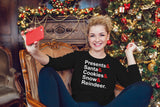 Presents and Santa and Cookies and Snow and Reindeer -  Christmas Holiday Sweater - Ugly Sweater Party Design