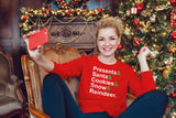 Presents and Santa and Cookies and Snow and Reindeer -  Christmas Holiday Sweater - Ugly Sweater Party Design