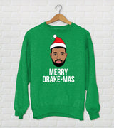 Merry Drake-Mas Holiday Sweater -  Christmas Holiday Sweater - Ugly Sweater Party Design - Drake Christmas Sweater