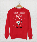 Dabbing Through The Snow Holiday Sweater -  Christmas Holiday Sweater - Ugly Sweater Party Design - Fun Christmas Sweater - Dabbing Santa