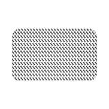 Dog Bone Black & White Printed AntiSlip Bathmat