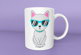 Cute Russian Blue Cat Mug -  Cat Mug - Russian Blue Cat Owner Mug