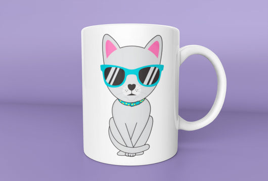 Cute Russian Blue Cat Mug -  Cat Mug - Russian Blue Cat Owner Mug