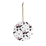 Dabbing Panda Black & White Ornament   Christmas Tree Ceramic Ornaments - Panda Lover Christmas Gifts