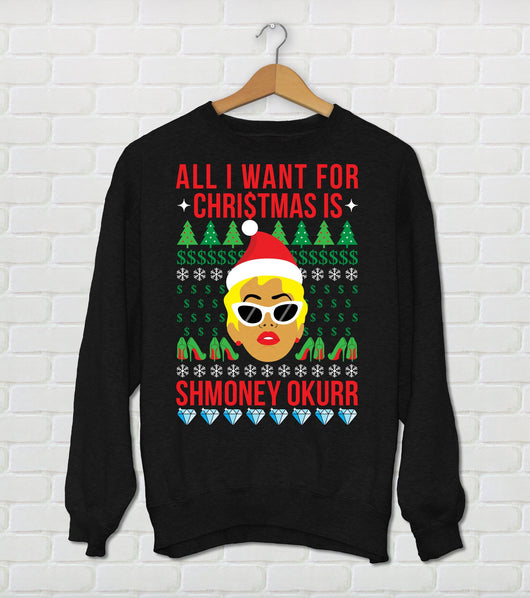 Unisex Cardi B Christmas Sweater  All I Want For Christmas Is Smoney Okurr