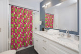Pink Avocado Shower Curtain [Gift Idea / Fun Present] Bathtub Curtain - Avocado Shower Curtain