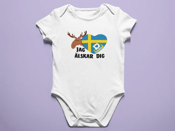 jag älskar dig - Sweden Baby Onesie / Bodysuit - Cute Swedish Baby Onesie - I Love You