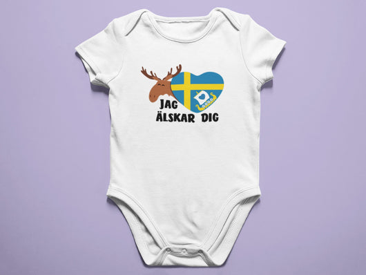 jag älskar dig - Sweden Baby Onesie / Bodysuit - Cute Swedish Baby Onesie - I Love You