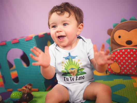 Eu Te Amo - Baby Bodysuit - White - Cute Baby Gift - I Love You Brazil