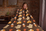 Fall Print Pumpkin Spice Blanket - Fleece Blanket - Cute Gift For Pumpkin Spice Lovers  - [Small / Medium / Large]