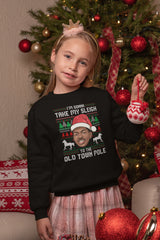 Lil Nas X, I'm Gonna Take My Sleigh To The Old Town Pole - Old Town Road Lil Nas X Parody Ugly Holiday Sweater