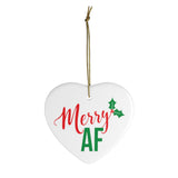 Merry AF Cute Ornament - Ceramic Ornament For Christmas Tree