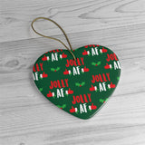 Jolly AF Ornament -  Funny Christmas Ornament - Ceramic Ornament For Christmas Tree