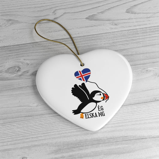 Iceland Christmas Tree Ornament ég elska þig  - 