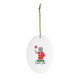 I Love You Holiday Christmas Tree Ornament - Malta Gift - Malta Ornament