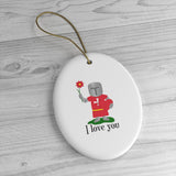 I Love You Holiday Christmas Tree Ornament - Malta Gift - Malta Ornament