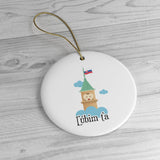 I Love You Holiday Christmas Tree Ornament - Slovakian Gift - Slovakia Ornament