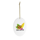Hawaiian Christmas Tree Ornament -  Hawaii Ceramic Ornament