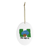 Nigerian - Holiday Ornament For Christmas Tree - Ceramic Ornament - Nigeria Ornament