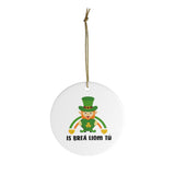 Ireland - Holiday Ornament For Christmas Tree - Ceramic Ornament - Ireland - Leprechaun