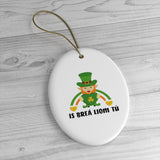 Ireland - Holiday Ornament For Christmas Tree - Ceramic Ornament - Ireland - Leprechaun