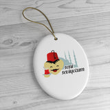 Turkish Ornament - Holiday Ornament For Christmas Tree - Ceramic Ornament - Turkey - I Love You