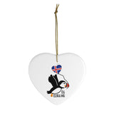 Iceland Christmas Tree Ornament ég elska þig  - "I Love You" in Icelandic