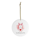 Some Bunny Loves You -  Cute Holiday Ceramic Tree Ornament