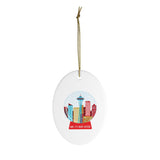 Seattle, Baby It's Rainy Outside -  Funny Christmas Ornament - Ceramic Ornament For Christmas Tree