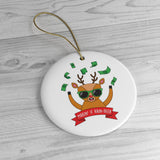 Making It Reindeer Funny Christmas Ornament - Ceramic Ornament For Christmas Tree