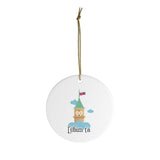 I Love You Holiday Christmas Tree Ornament - Slovakian Gift - Slovakia Ornament