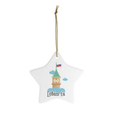 I Love You Holiday Christmas Tree Ornament - Slovakian Gift - Slovakia Ornament