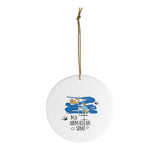 I Love You - Belarus Christmas Tree Ornament -  Belarus Ceramic Ornament - я цябе кахаю