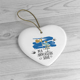 I Love You - Belarus Christmas Tree Ornament -  Belarus Ceramic Ornament - я цябе кахаю