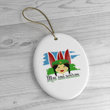I Love You Holiday Ceramic Tree Ornament - Azerbaijani Gift Idea  - Azerbaijan